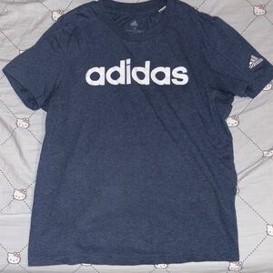 Adidas Men's Navy Tee with White Logo
